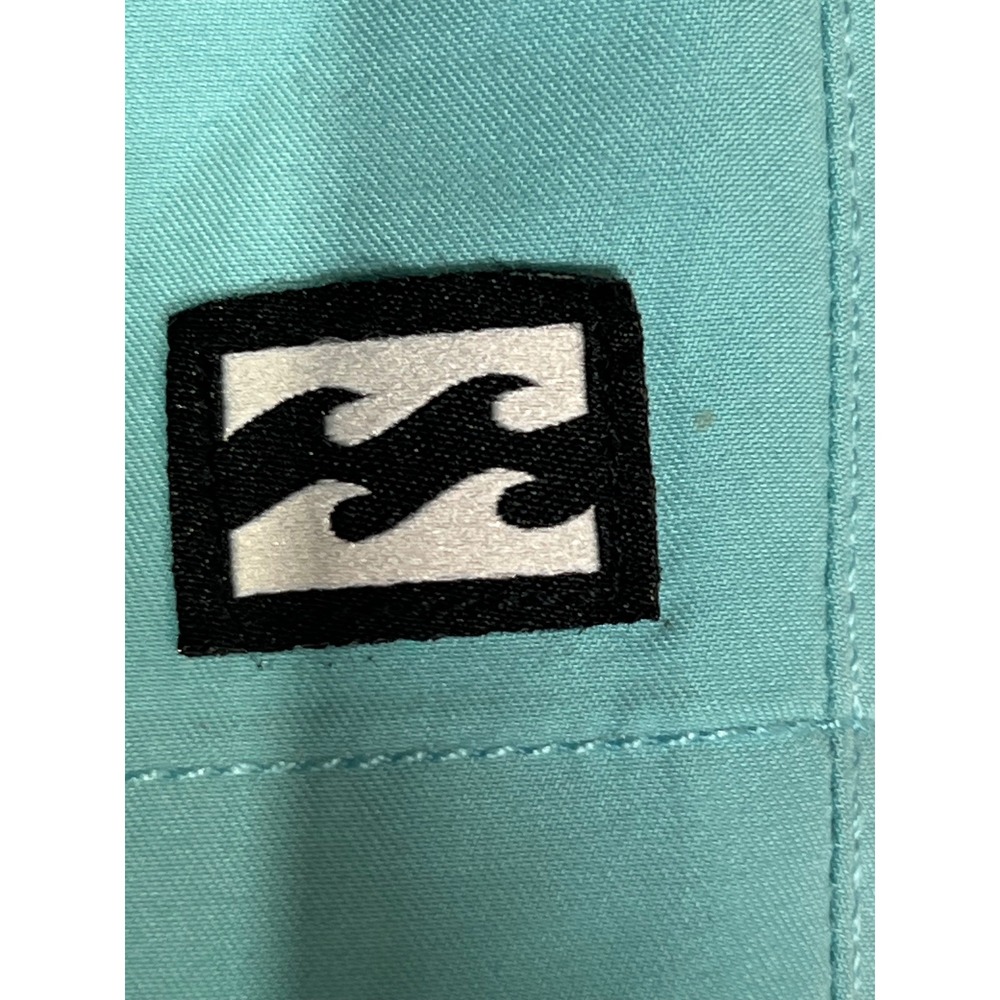 Billabong Swim Trunks Shorts Aqua Blue Elastic Waist Beach Surf Casual‎ Mens - Picture 2 of 4